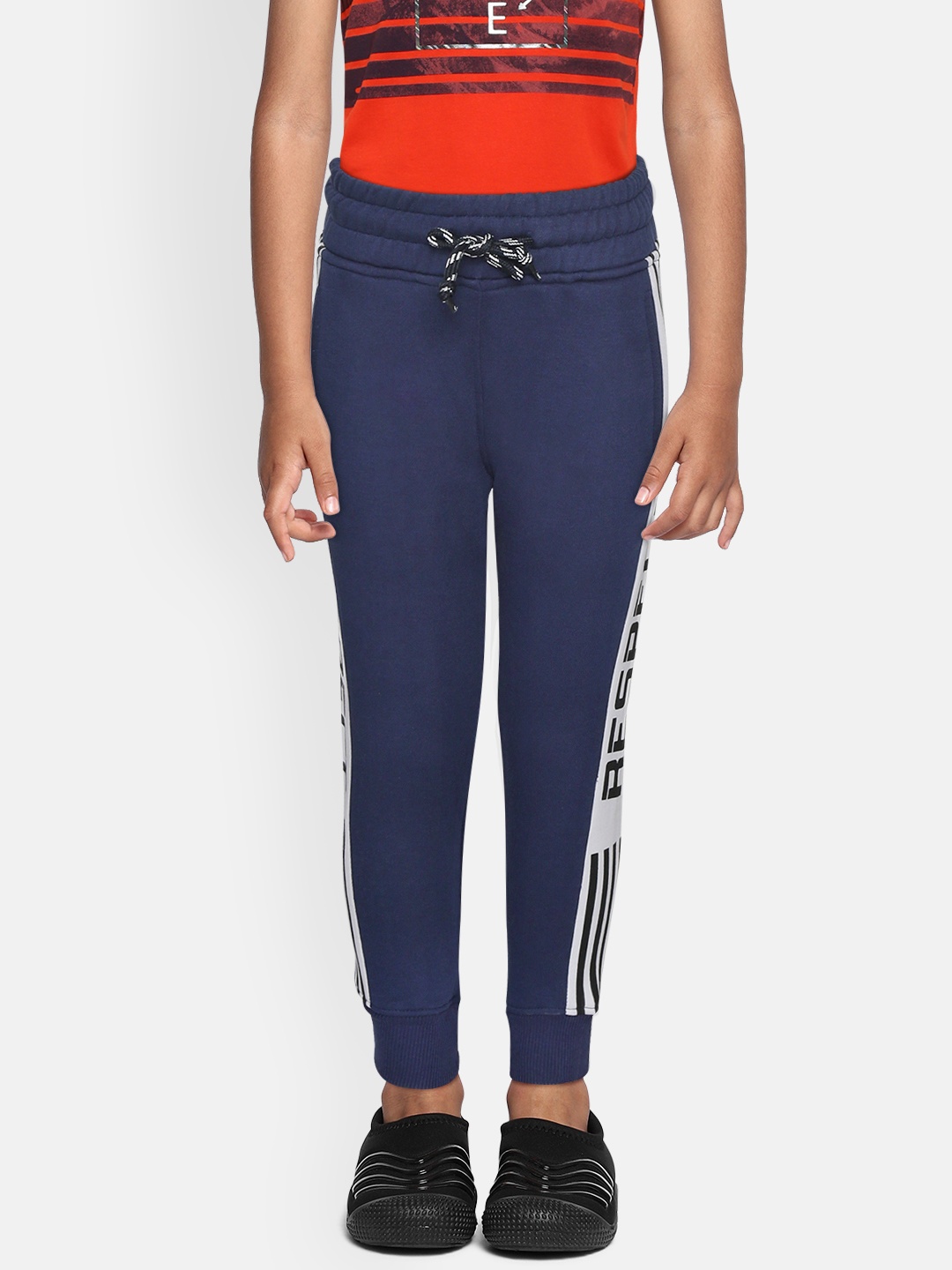 

Gini and Jony Boys Navy Blue Solid Joggers