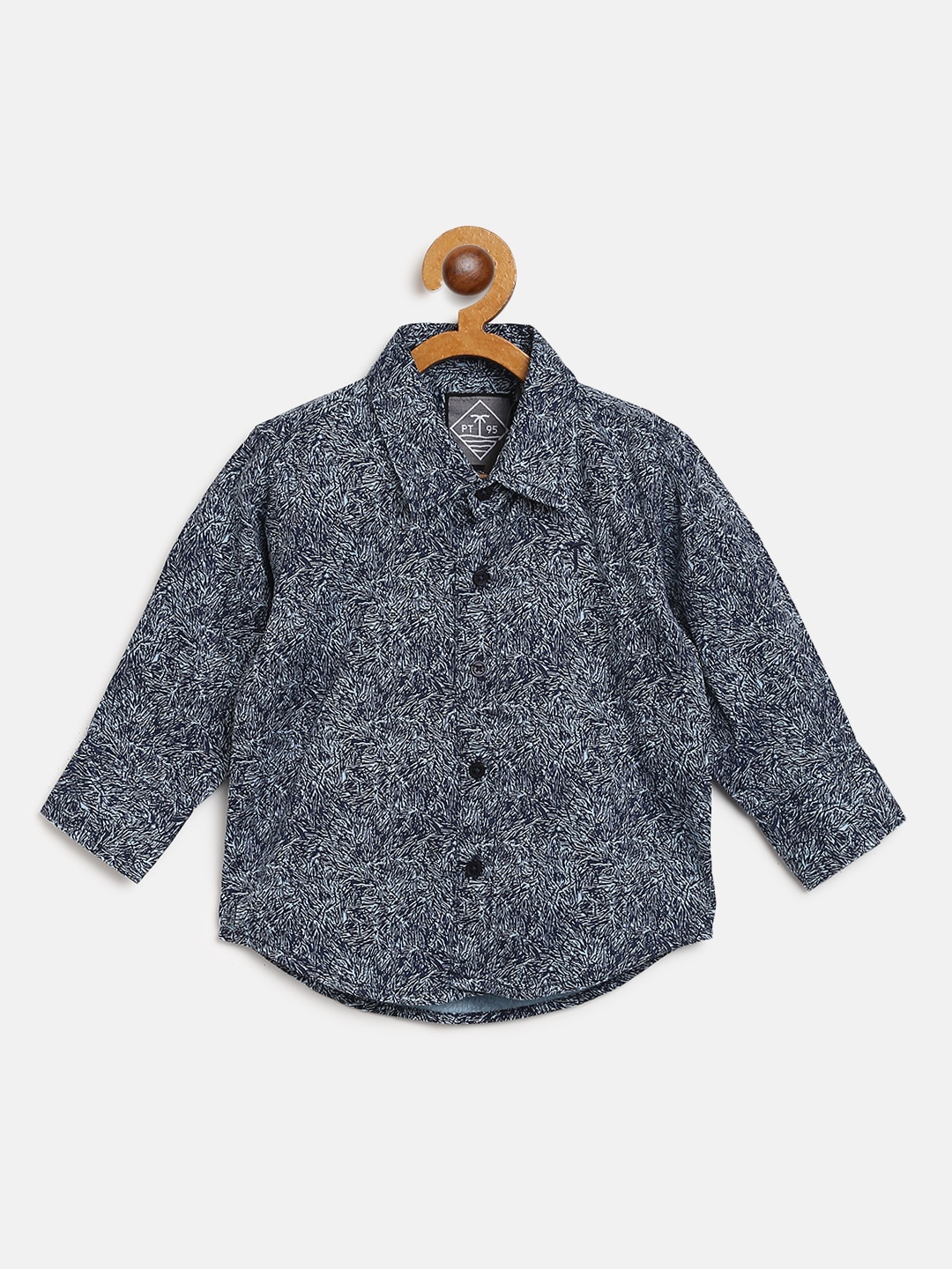 

Palm Tree Boys Blue Regular Fit Printed Casual Shirt