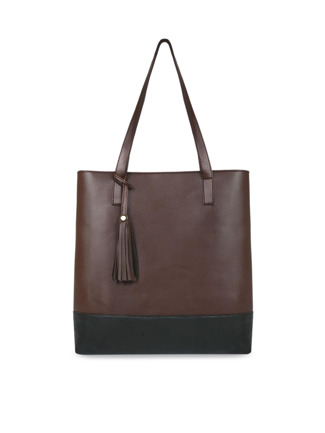 

Toteteca Women Brown & Black Colourblocked Shoulder Bag