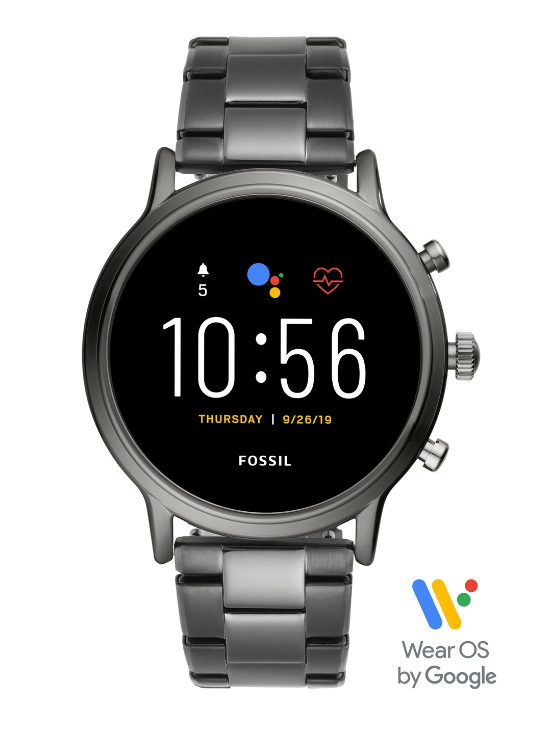 

Fossil Men Grey The Carlyle HR Gen 5 Smartwatch FTW4024