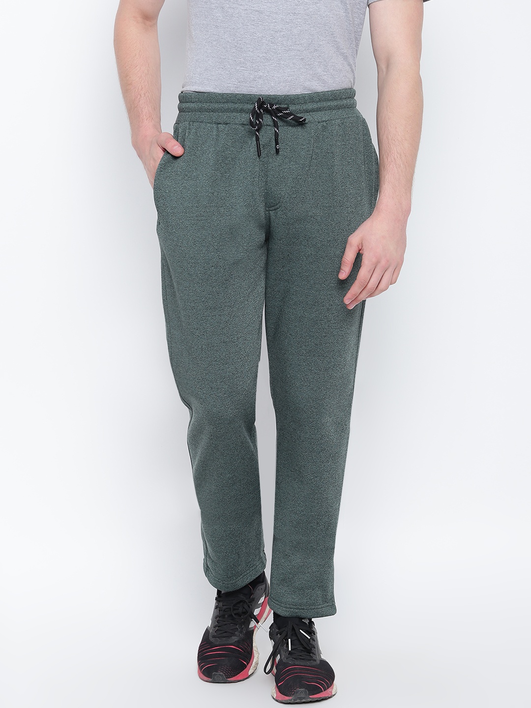 

Sweet Dreams Men Green Solid Track Pant