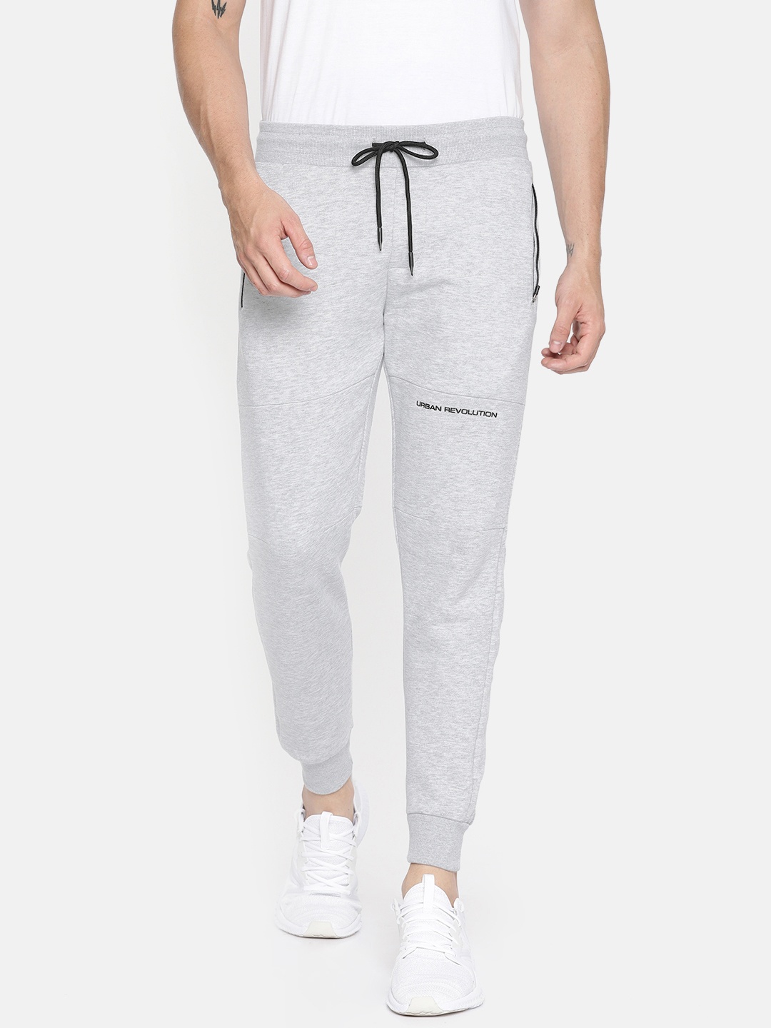 

Sweet Dreams Men Grey Melange Solid Regular Fit Joggers