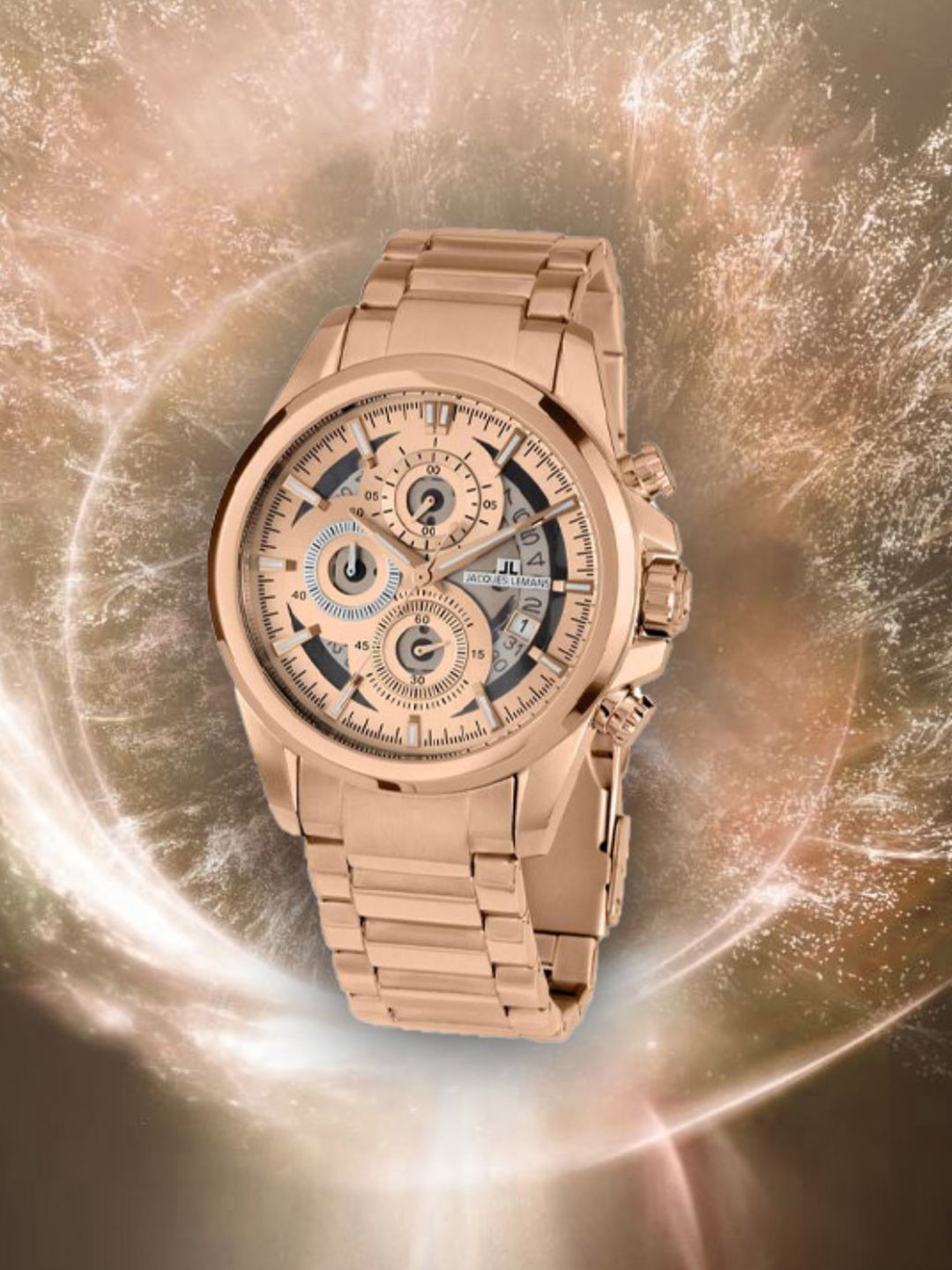 

Jacques Lemans Men Rose Gold Analogue Watch 1-1847G
