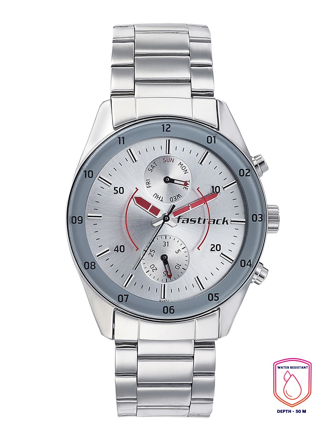 

Fastrack Space Men Silver Analogue watch 3201SM01