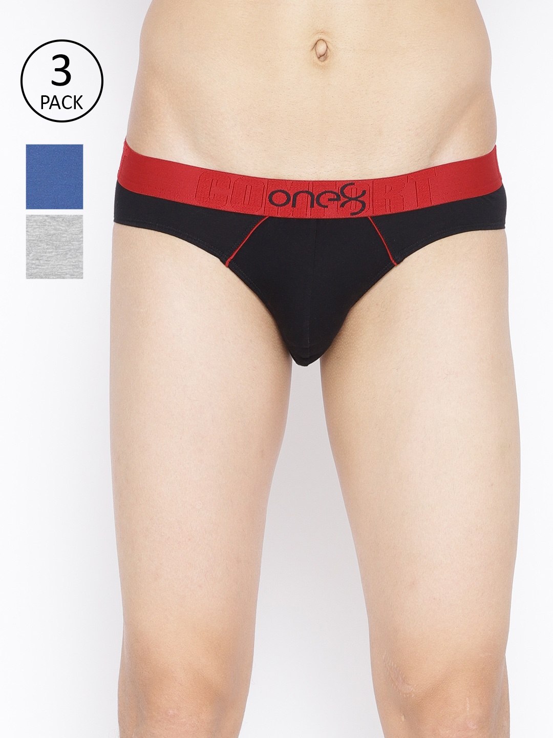 

one8 by Virat Kohli Men Pack of 3 Solid Briefs, Black