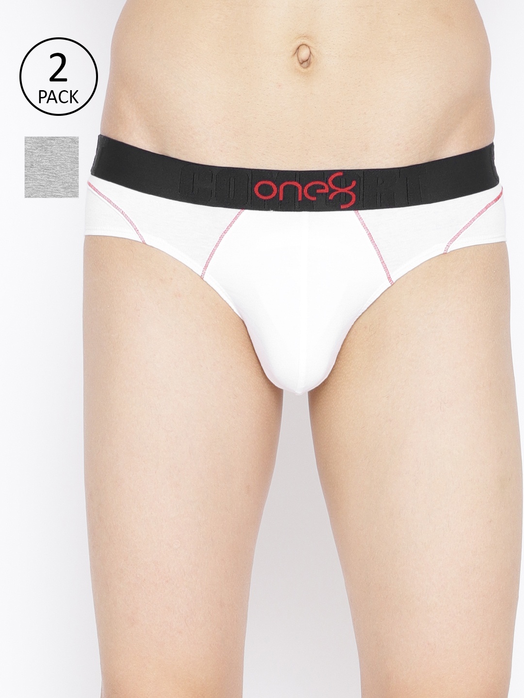 

one8 by Virat Kohli Men Pack of 2 Solid Briefs, White