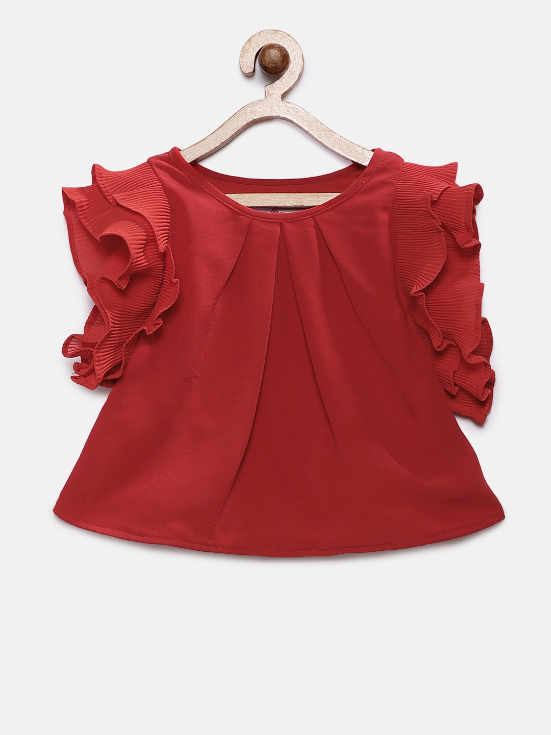 

MANY FROCKS & Girls Red Solid A-Line Dress
