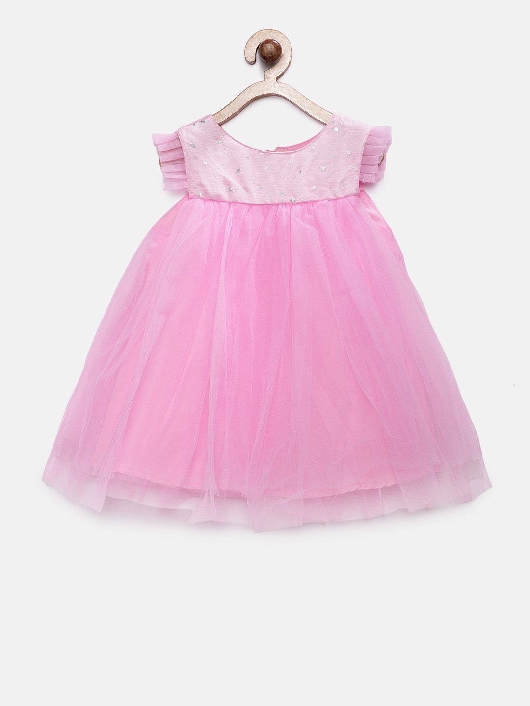 

MANY FROCKS & Girls Pink Solid A-Line Dress