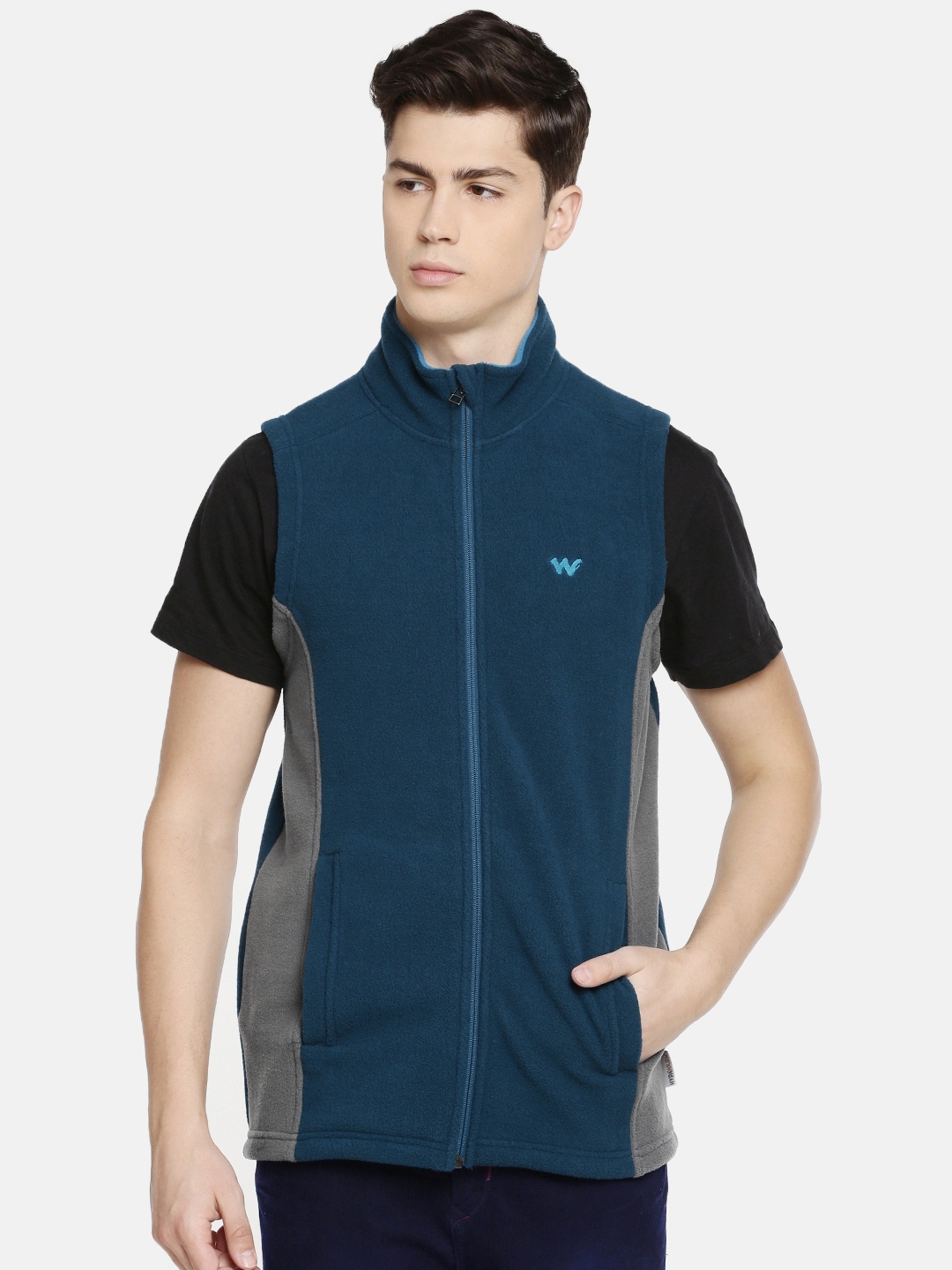 

Wildcraft Men Navy Blue Solid Sweatshirt