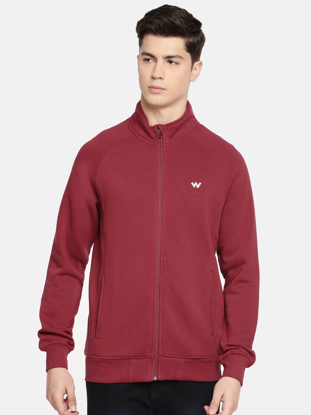 

Wildcraft Men Maroon Solid Sweatshirt