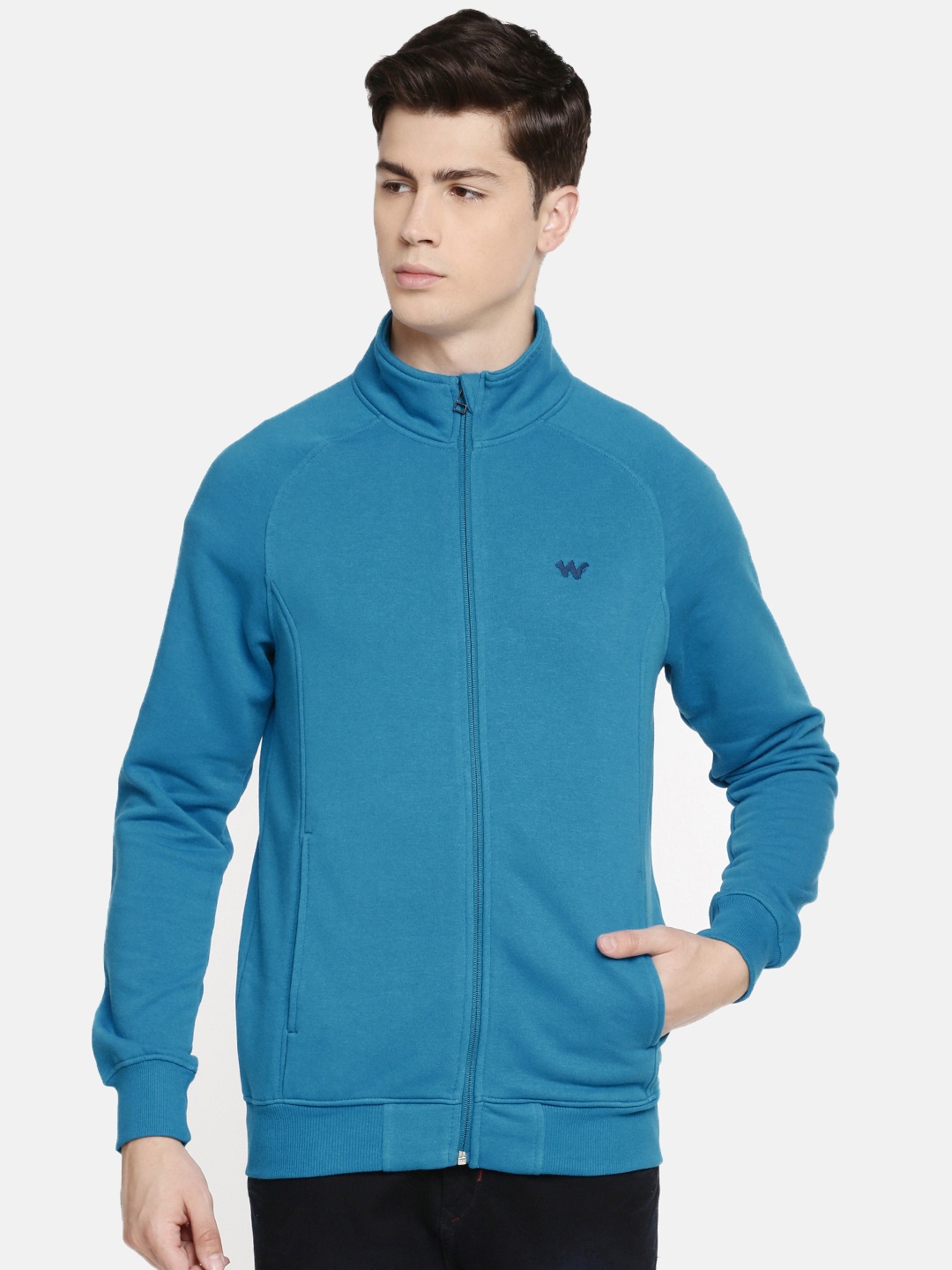 

Wildcraft Men Blue Solid Sweatshirt