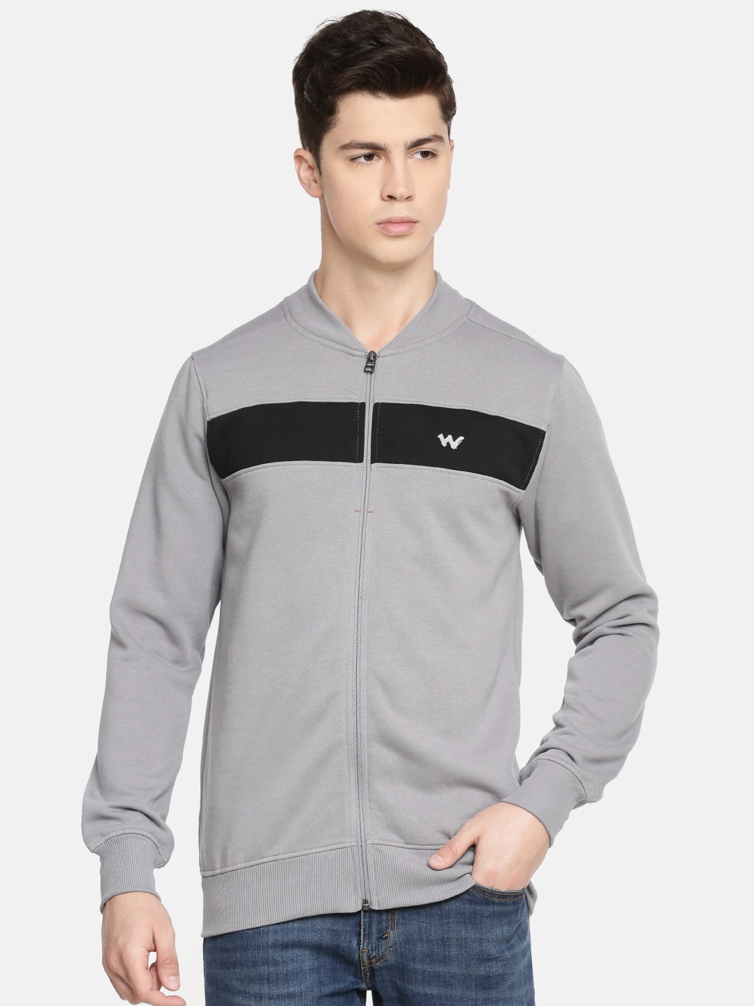 

Wildcraft Men Grey Solid Sweatshirt