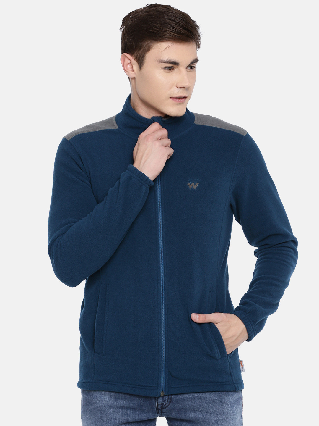 

Wildcraft Men Navy Blue Solid Sweatshirt