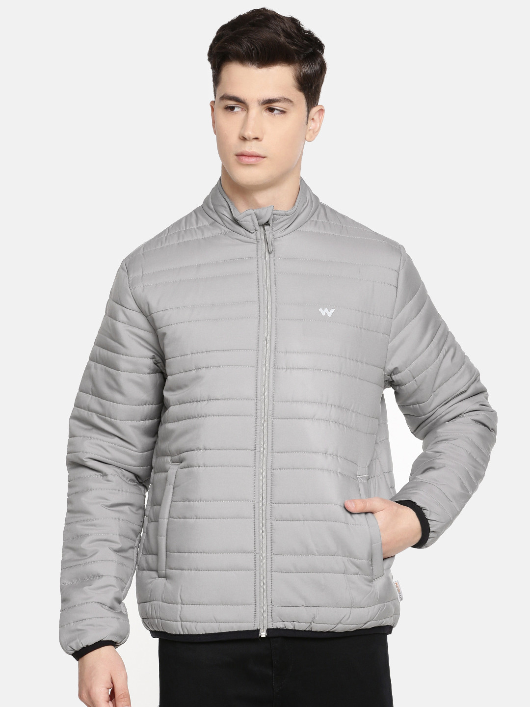 

Wildcraft Men Grey Solid Padded Jacket