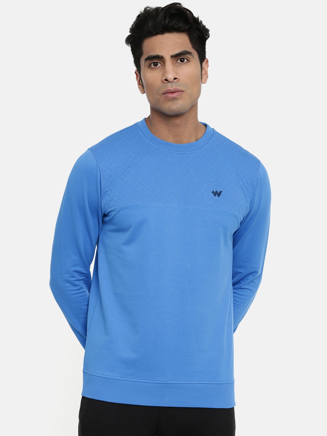 

Wildcraft Men Blue Solid Sweatshirt