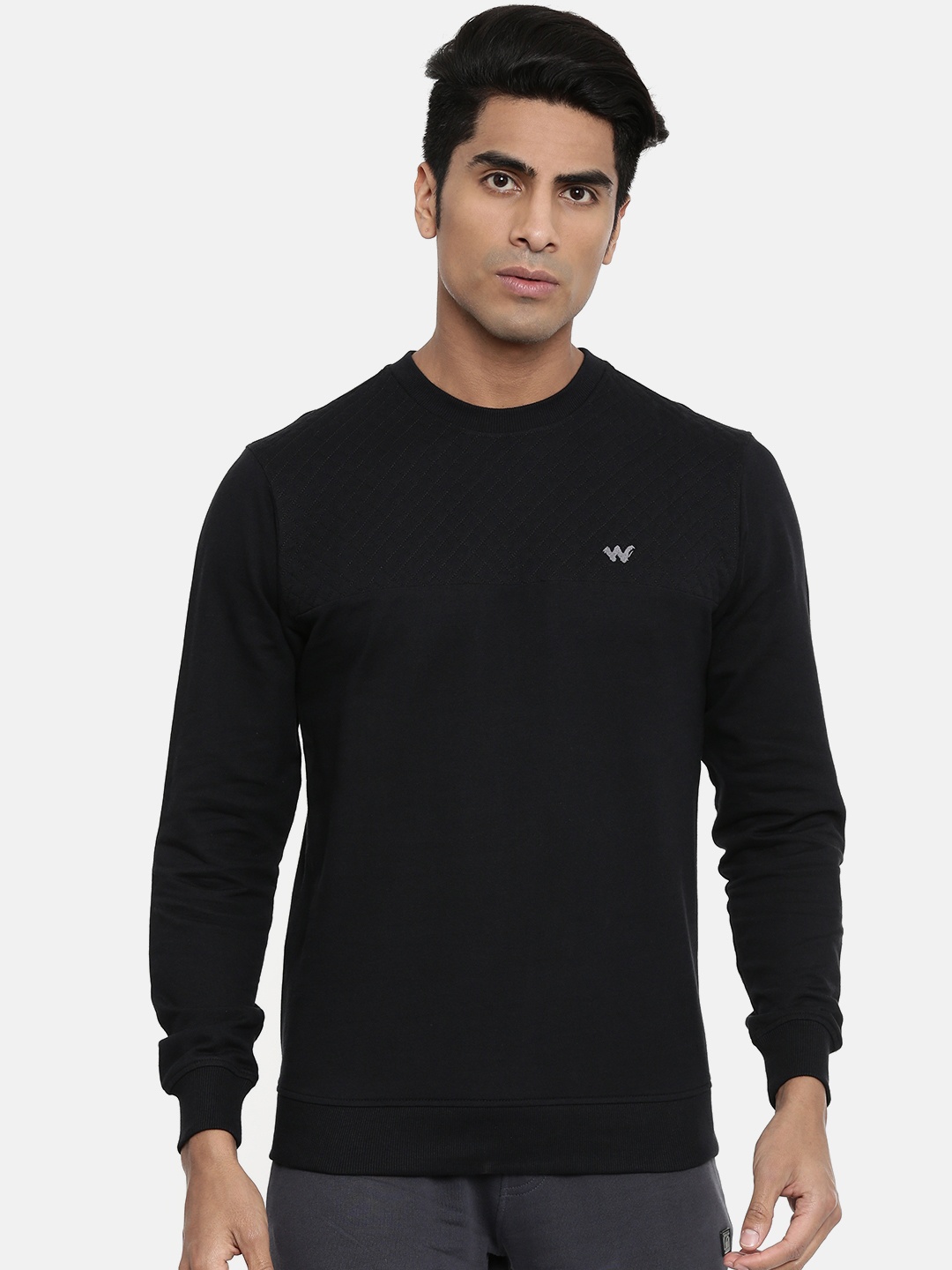 

Wildcraft Men Black Solid Sweatshirt