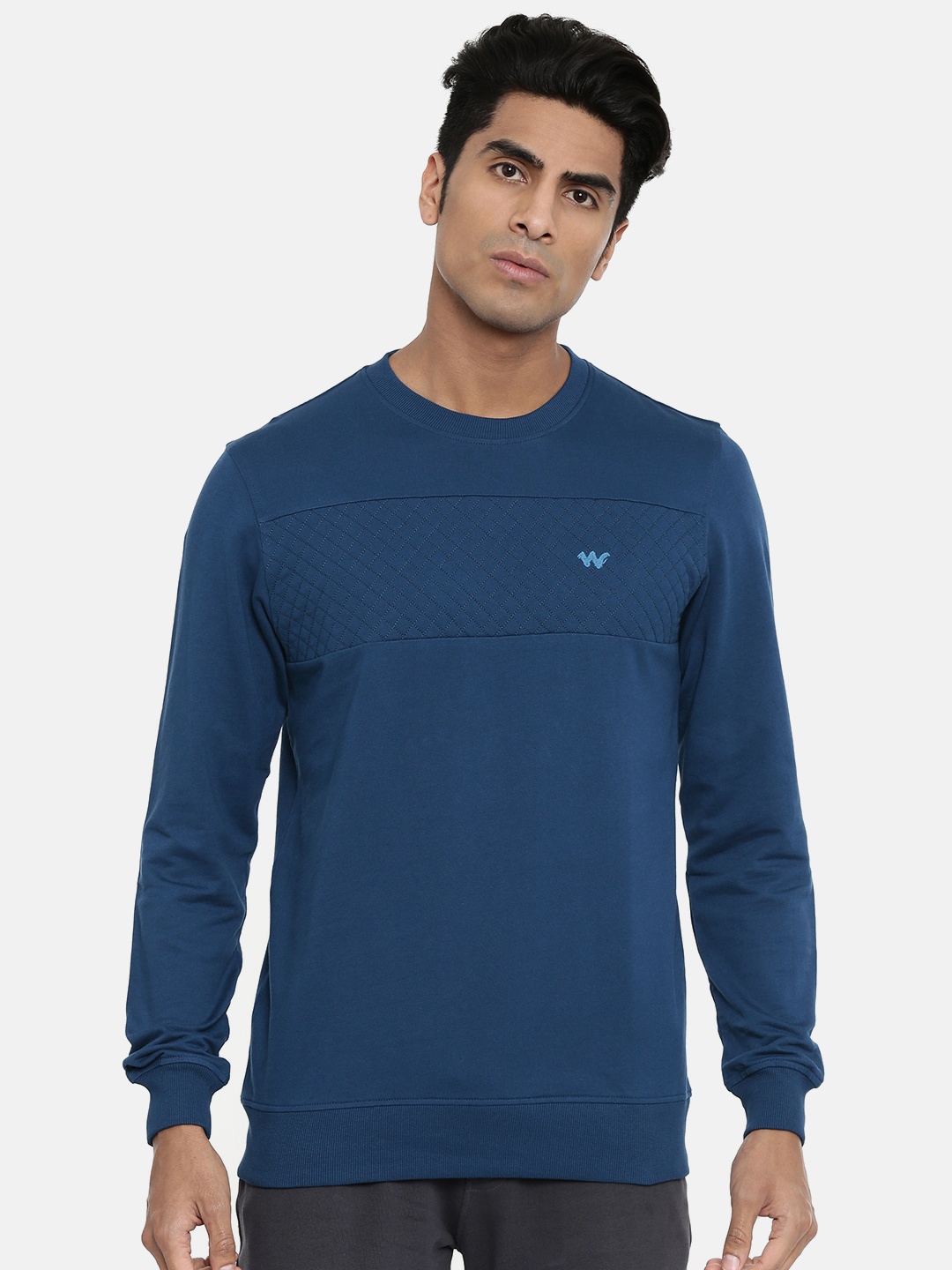 

Wildcraft Men Teal Blue Solid Sweatshirt