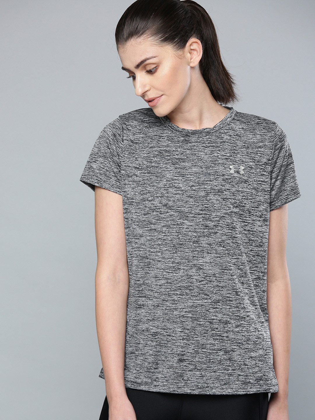 

UNDER ARMOUR Women Grey Tech SSC Twist T-shirt