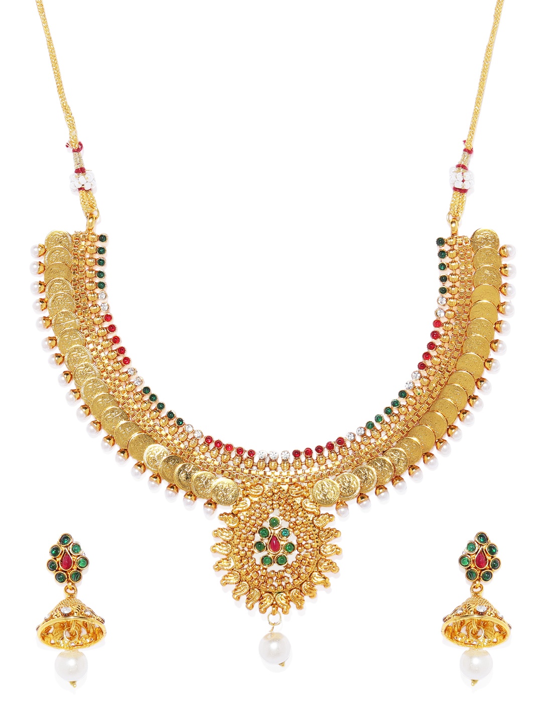 

ASMITTA JEWELLERY Gold-Plated Enamelled Jewellery Set
