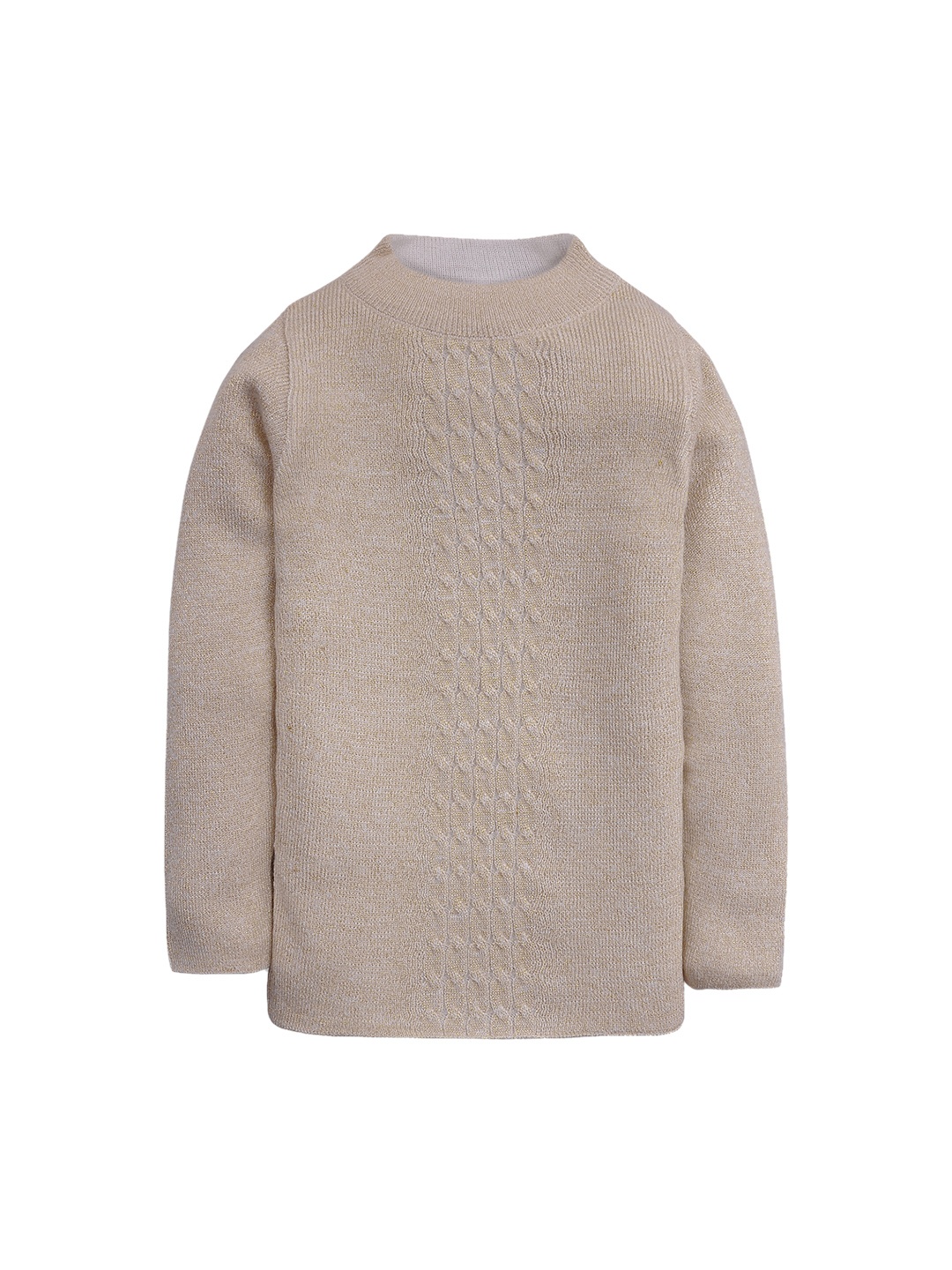 

RVK Girls Beige Solid Sweater
