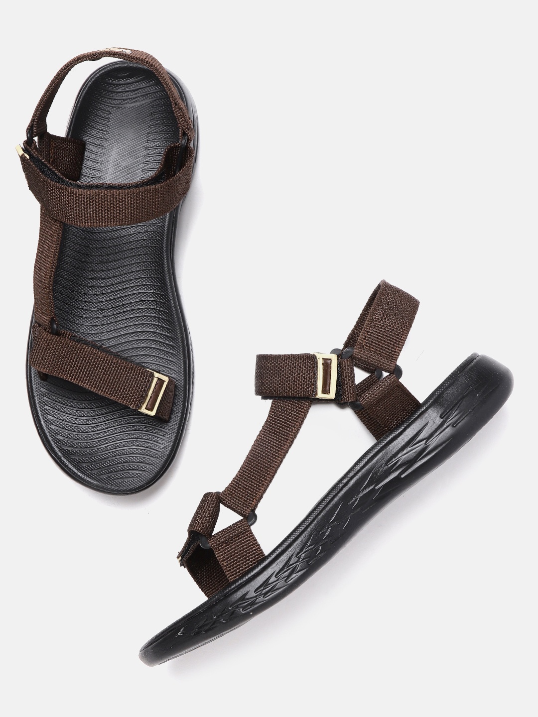 

HRX by Hrithik Roshan Men Coffee Brown Solid Sports Sandals