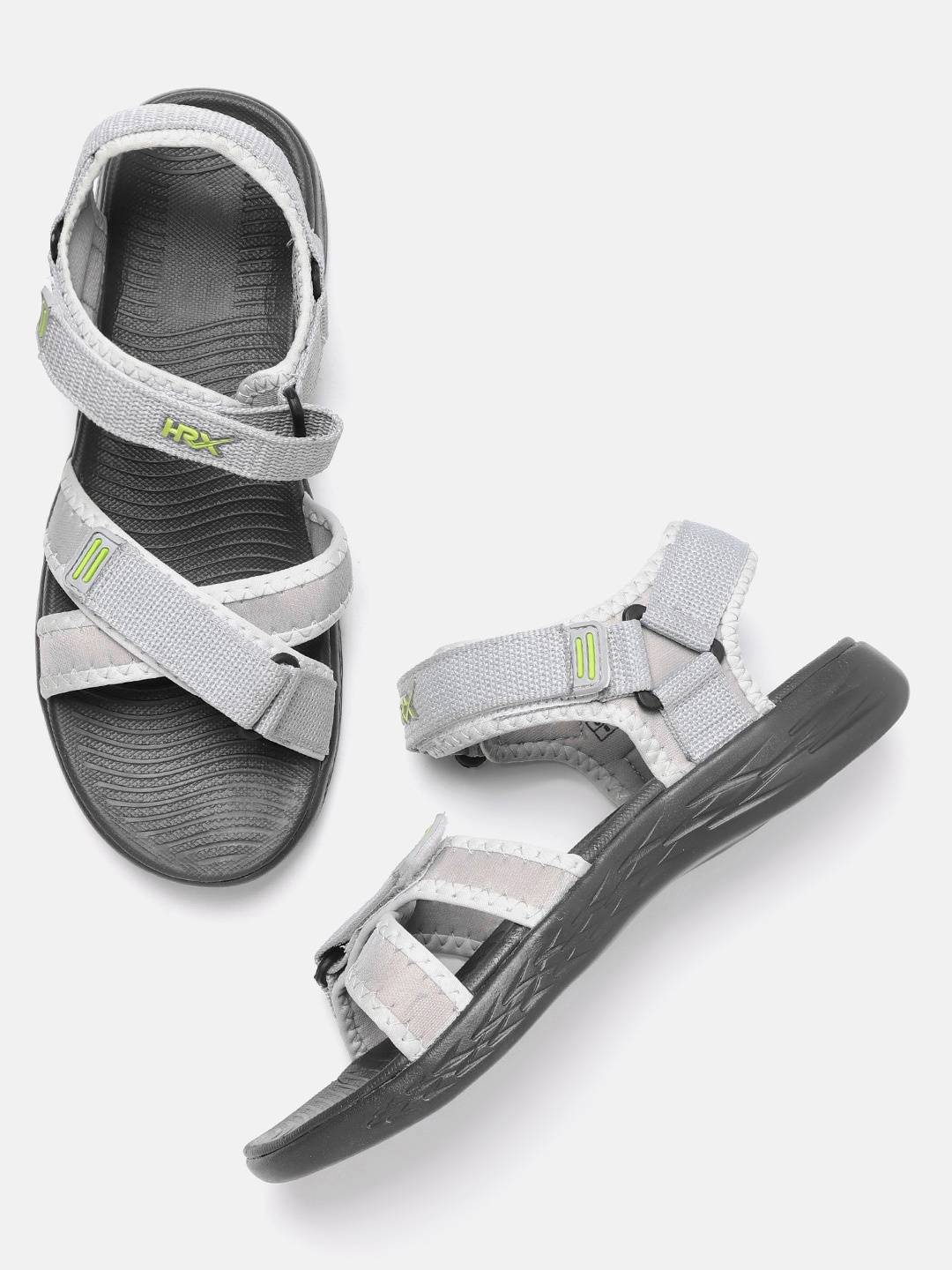 

HRX by Hrithik Roshan Men Grey Solid Sports Sandals