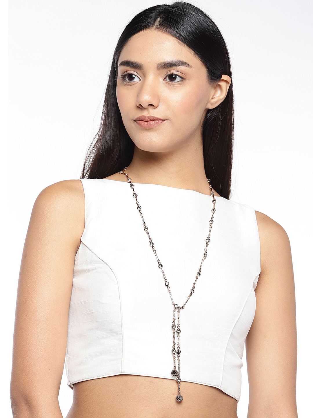 

ASMITTA JEWELLERY Gold-Plated & Black Necklace