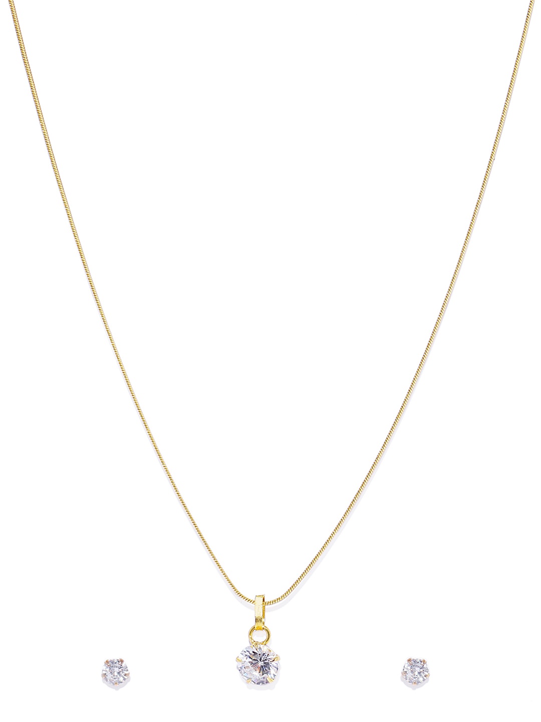 

ASMITTA JEWELLERY Gold-Plated & White Stone Studded Jewellery Set