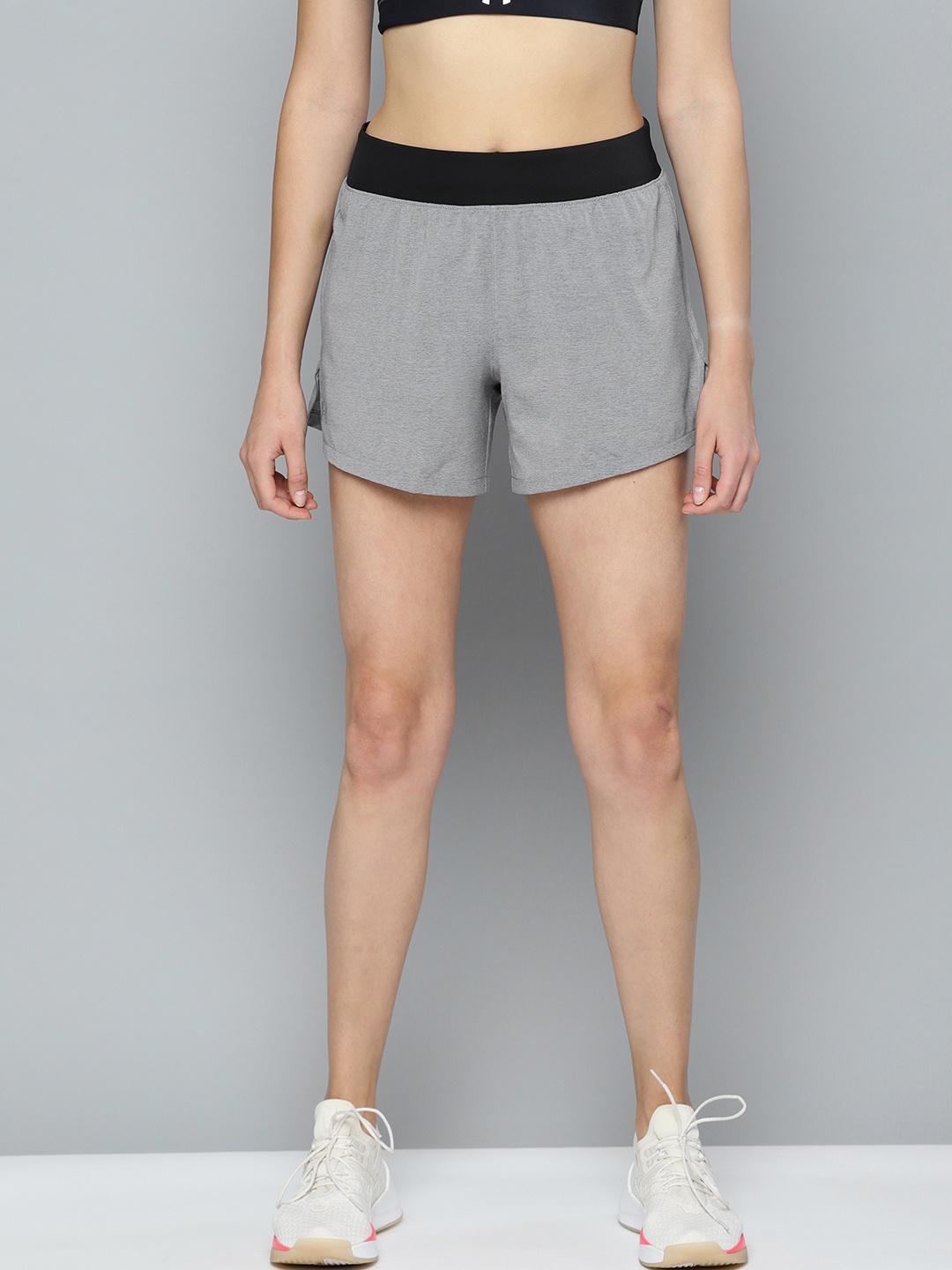 

UNDER ARMOUR Women Grey Melange Launch SW 5'' Running Shorts