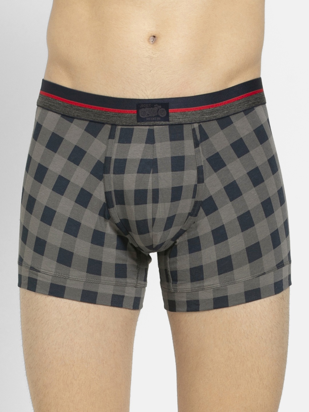 

Jockey Men Grey & Navy Blue Checked Trunks ZN05-0105-BFC04