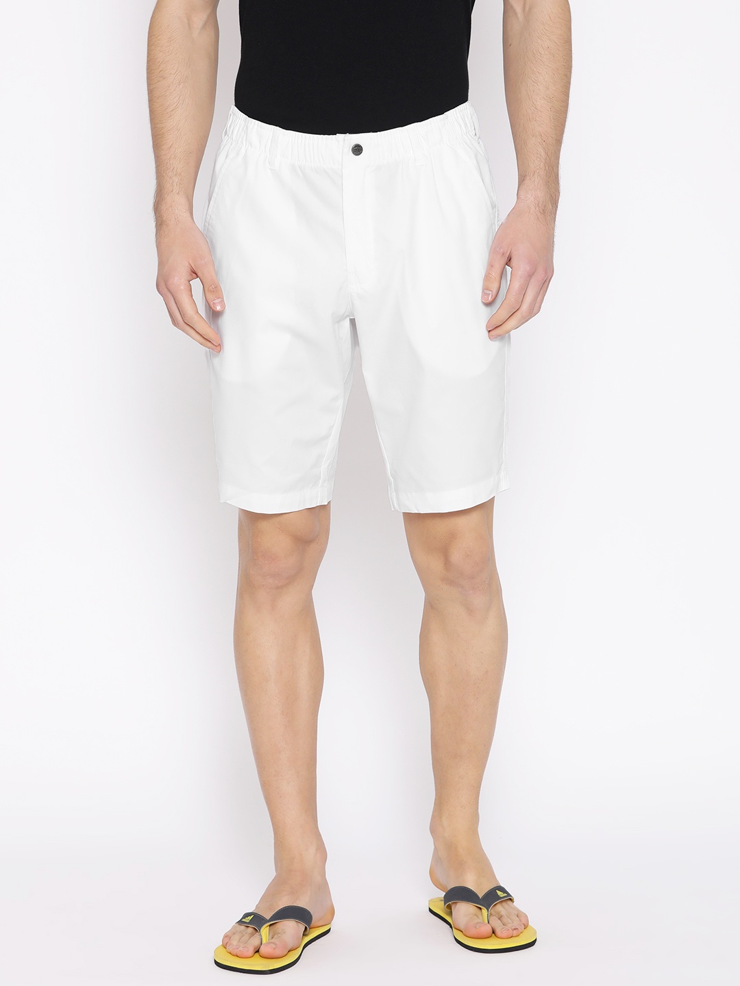 

Jockey Men White Solid Lounge Shorts