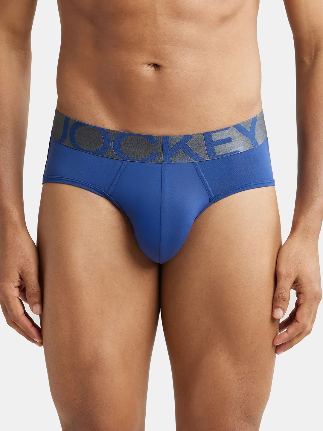 

Jockey Tactel Microfiber Stretch Solid Brief with Moisture Move Treatment-IC27, Blue