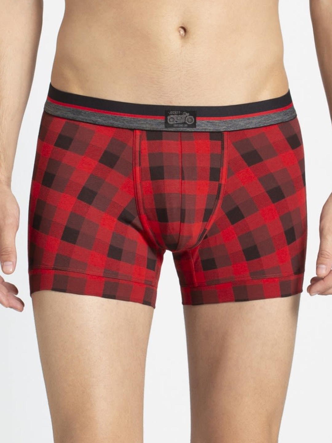 

Jockey Men Red & Black Checked Trunks ZN05-0105-BFC02