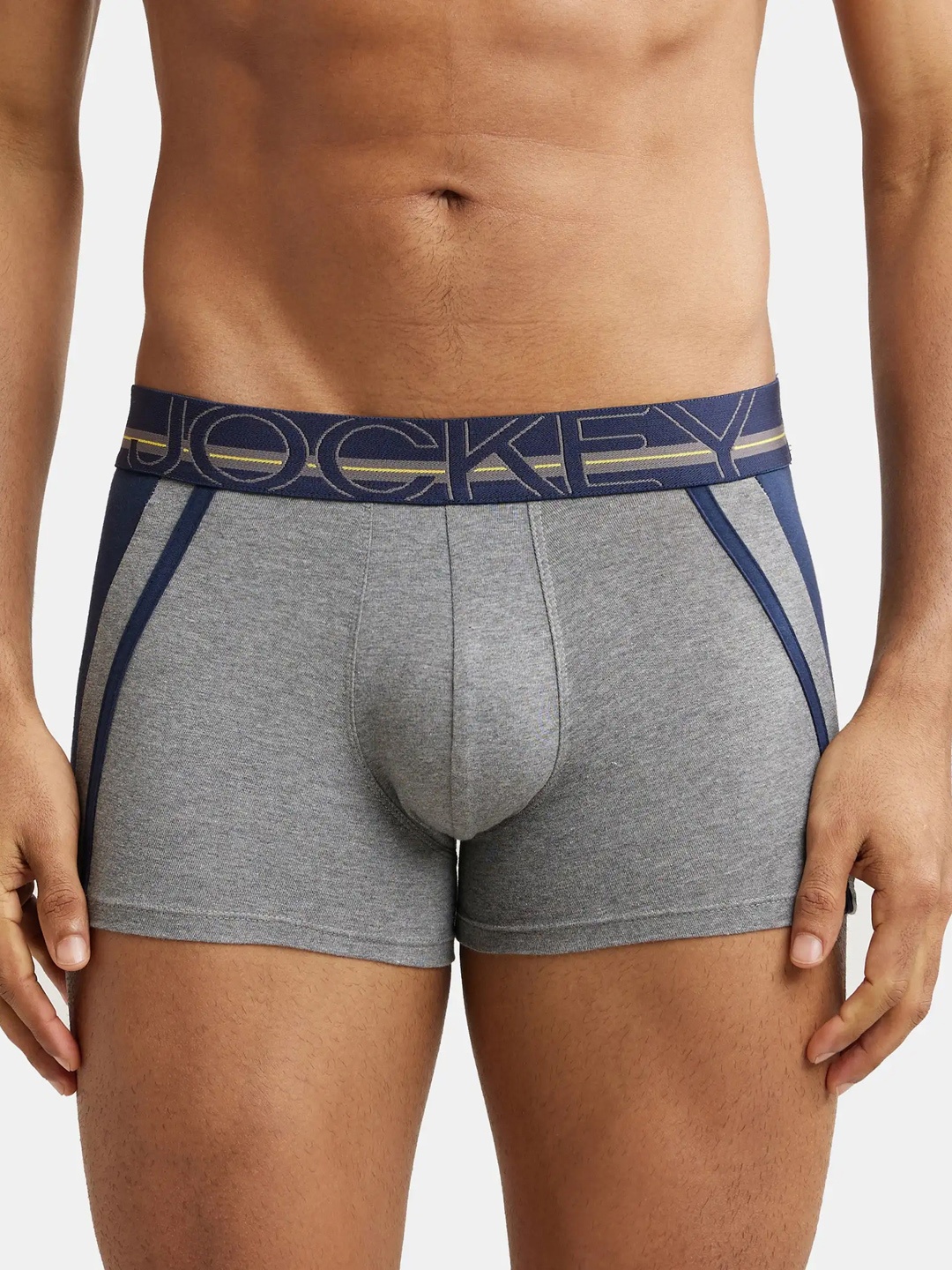 

Jockey Super Combed Cotton Stretch Solid Trunk with Ultrasoft Waistband-US21, Grey