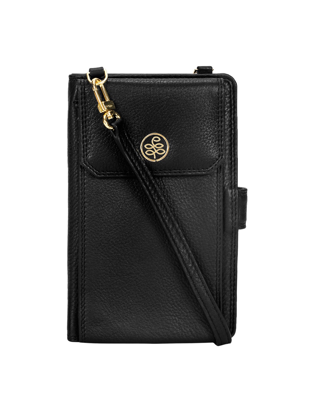 

Eske Women Black Solid Two Fold Leather Wallet