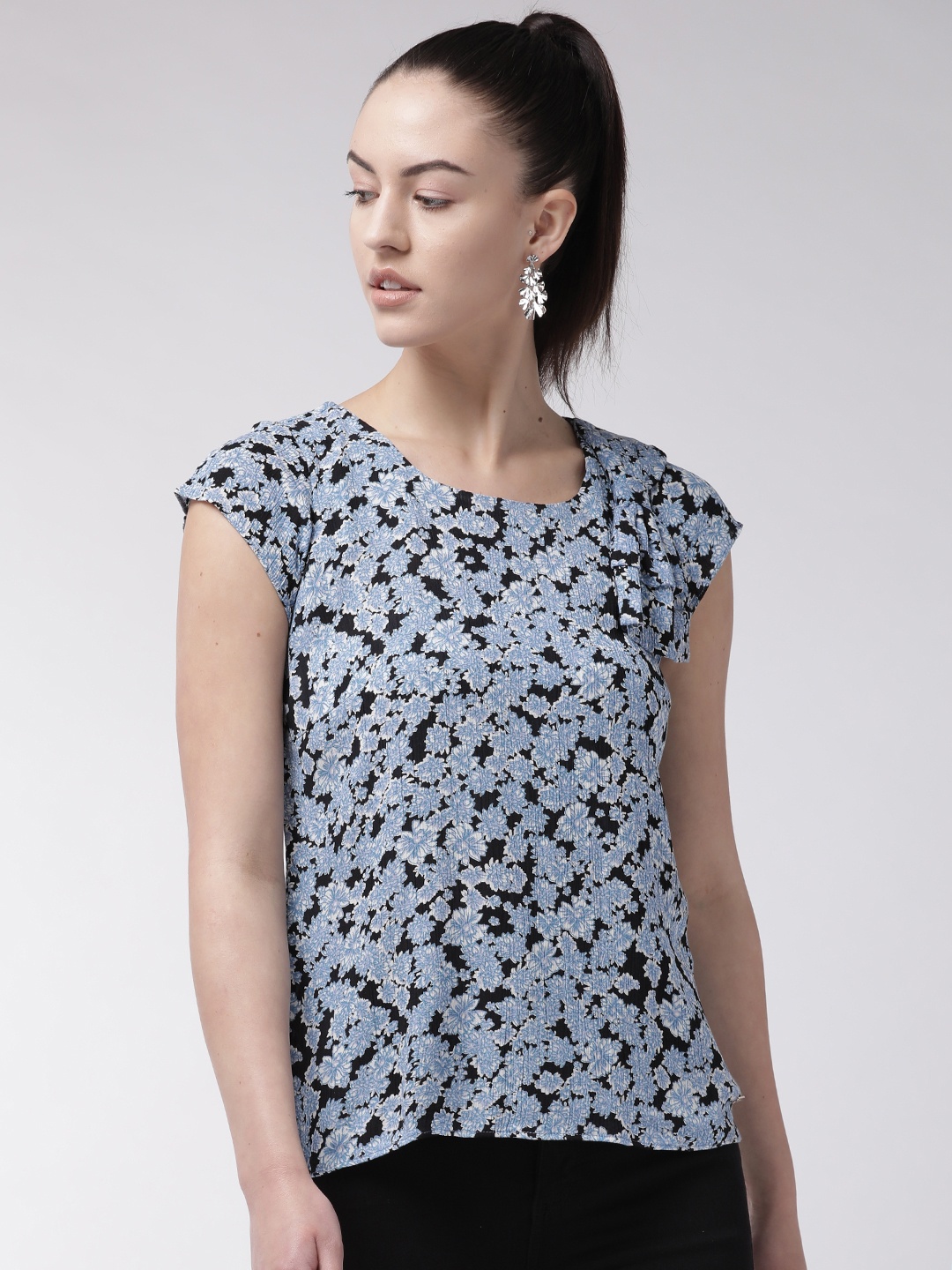 

Park Avenue Women Blue Printed Top