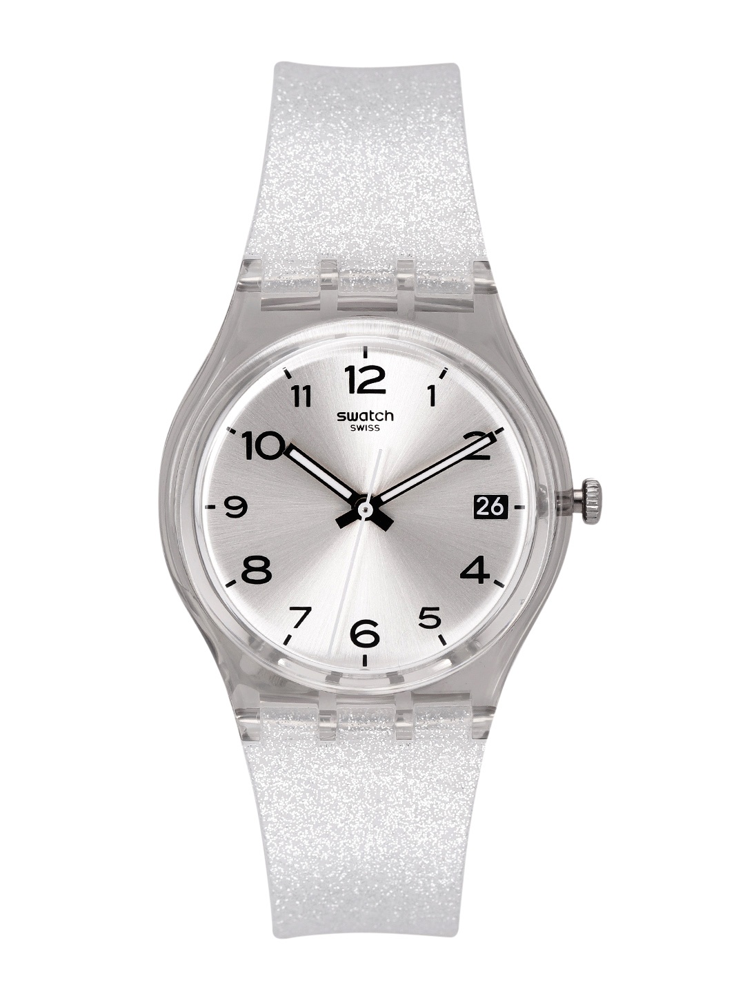 

Swatch NewCore Unisex Silver Water Resistant Analogue Watch GM416C