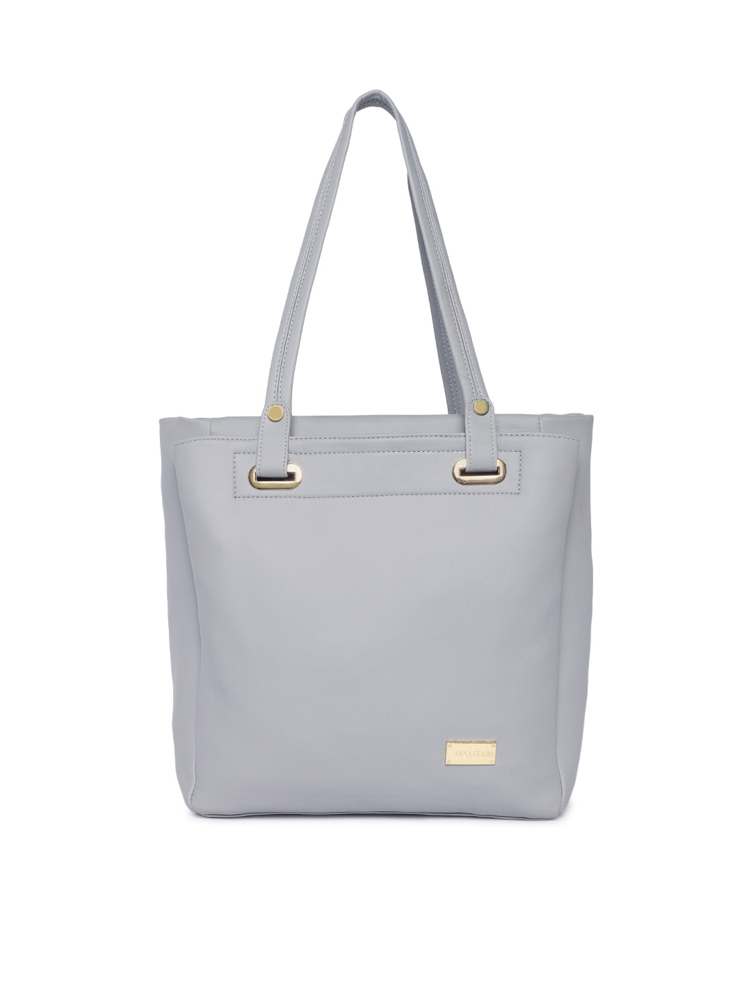 

Anna Claire Grey Solid Leather Shoulder Bag
