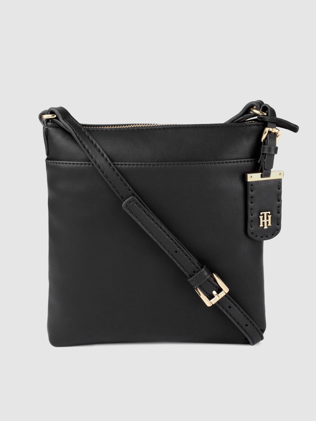 

Tommy Hilfiger Black Solid Sling Bag