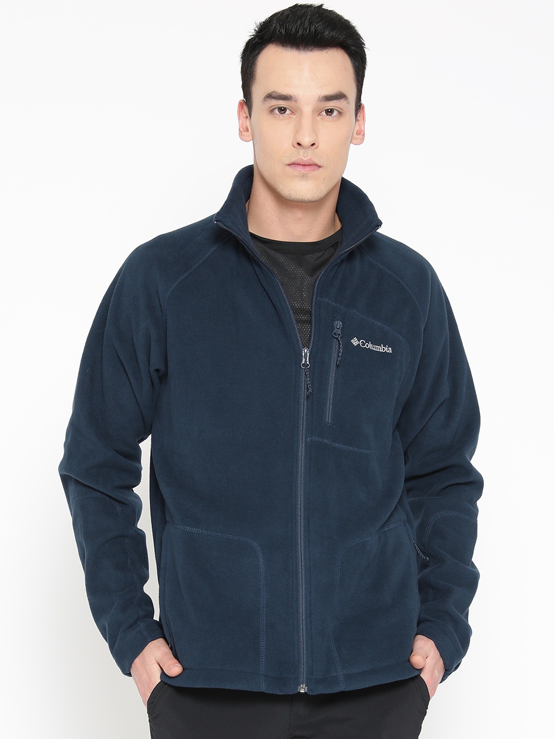 

Columbia Men Navy Blue Fast Trek II Full Zip Fleece Sporty Jacket