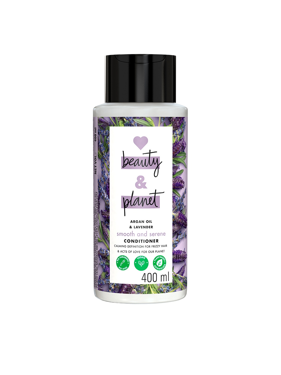 

Love Beauty & Planet Argan Oil and Lavender Conditioner for Frizzy Hair - 400ml, White
