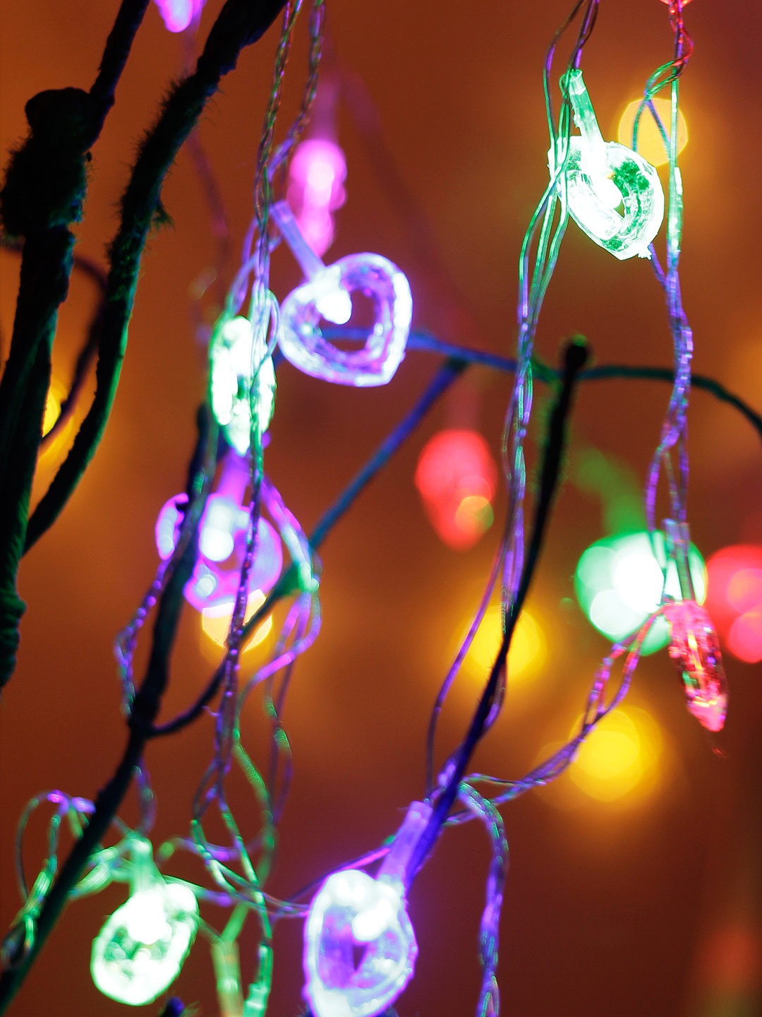 

TAYHAA LED Green & Purple String Lights