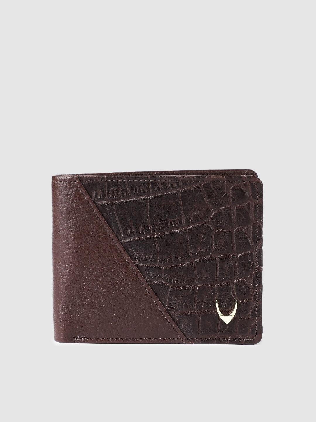 

Hidesign Men Brown Leather Textured Two Fold Wallet