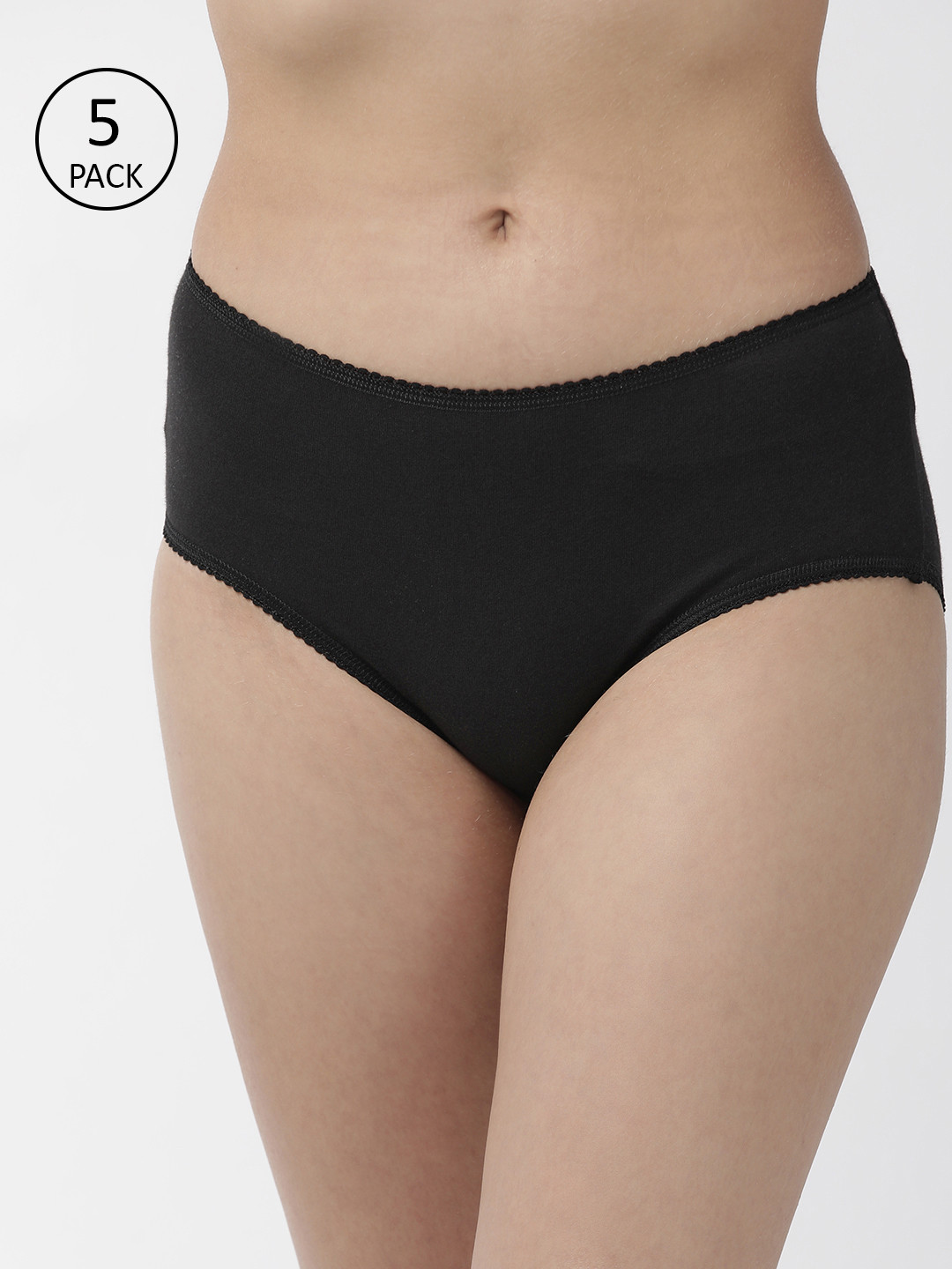 

Marks & Spencer Women Black Pack Of 5 Solid Hipster Briefs T614933