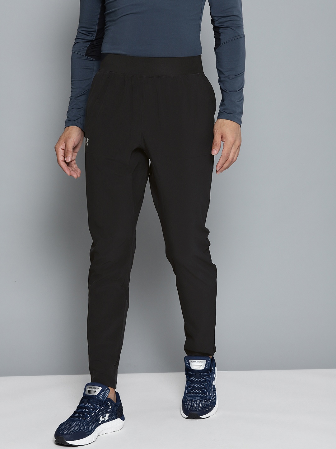 

UNDER ARMOUR Men Black Storm Launch 2.0 Solid Running Track Pants