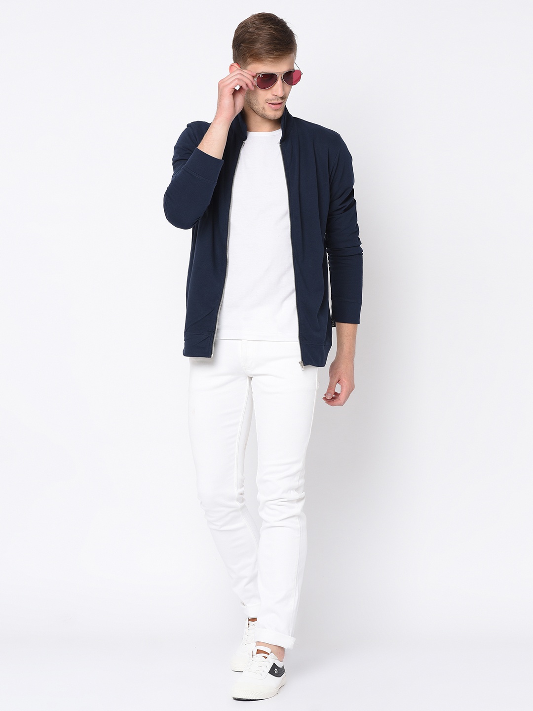 

Rigo Solid Pullover Casual Open Hooded Sweatshirt, Navy blue