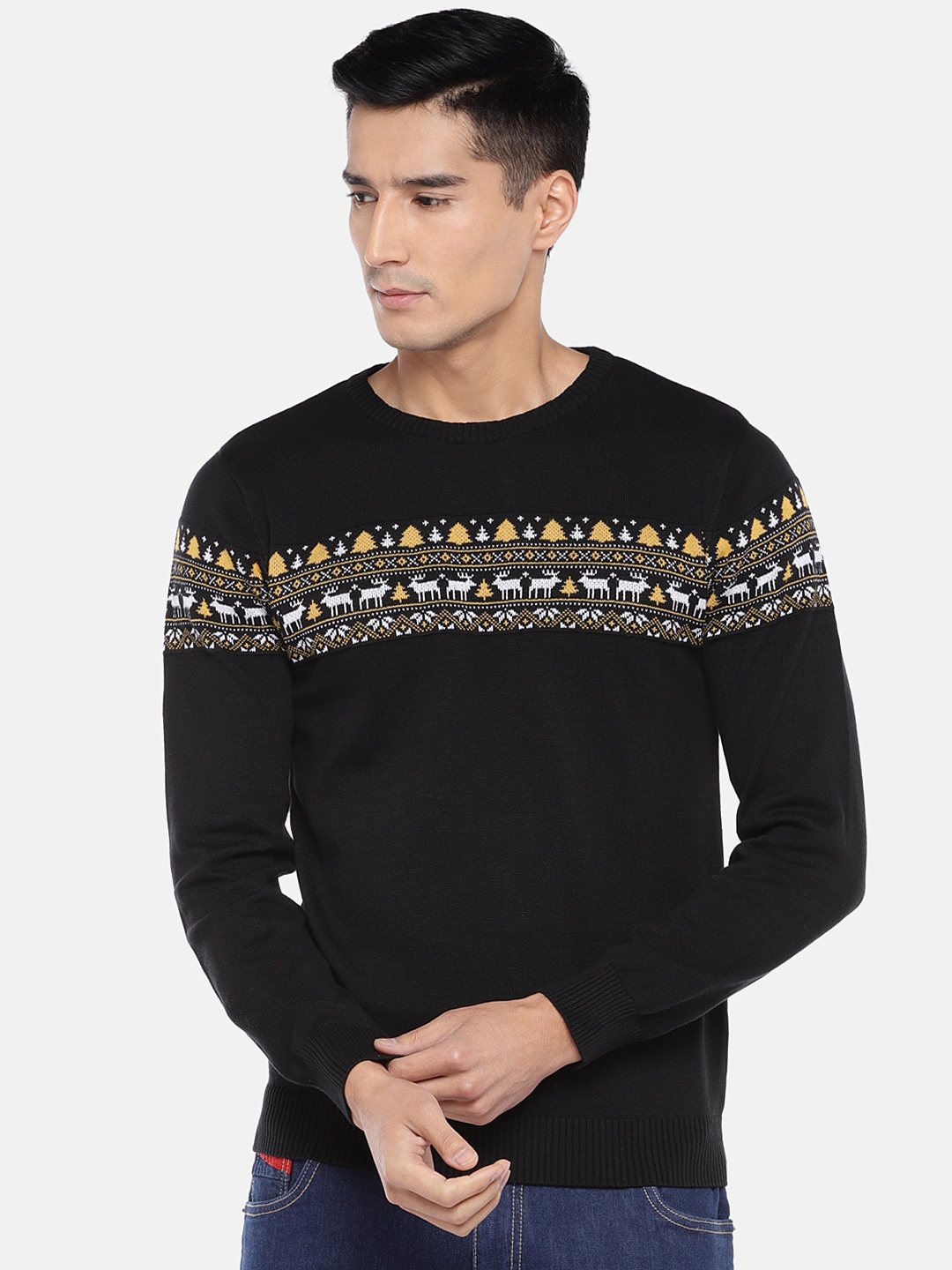 

Globus Men Black Printed Sweatshirt