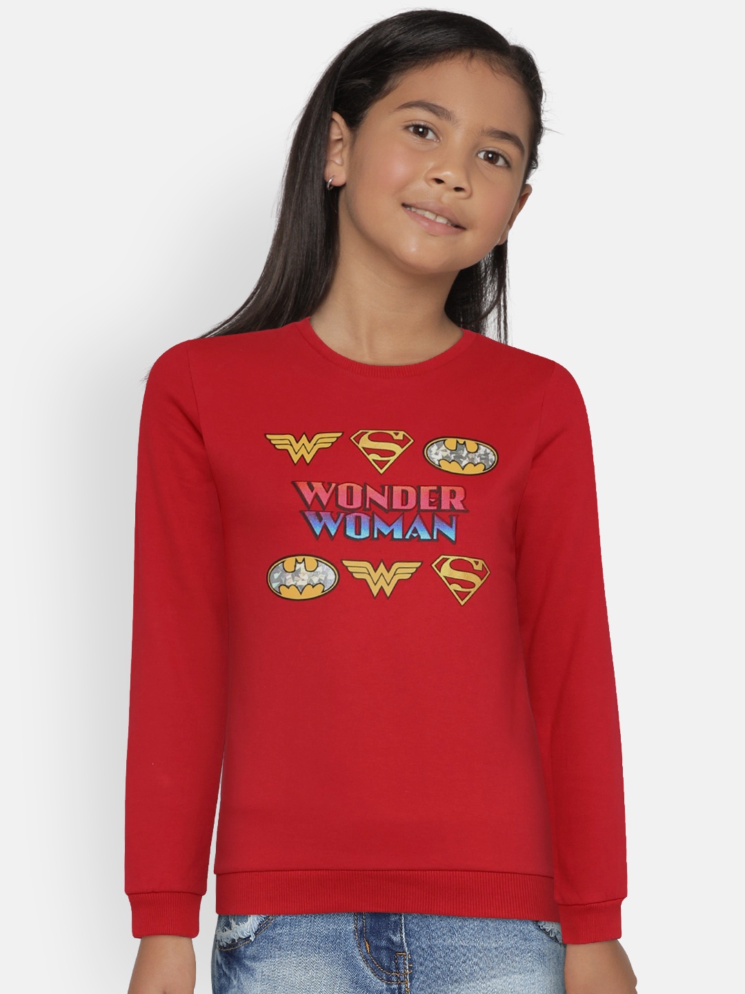 

Allen Solly Junior Girls Red Printed Sweatshirt