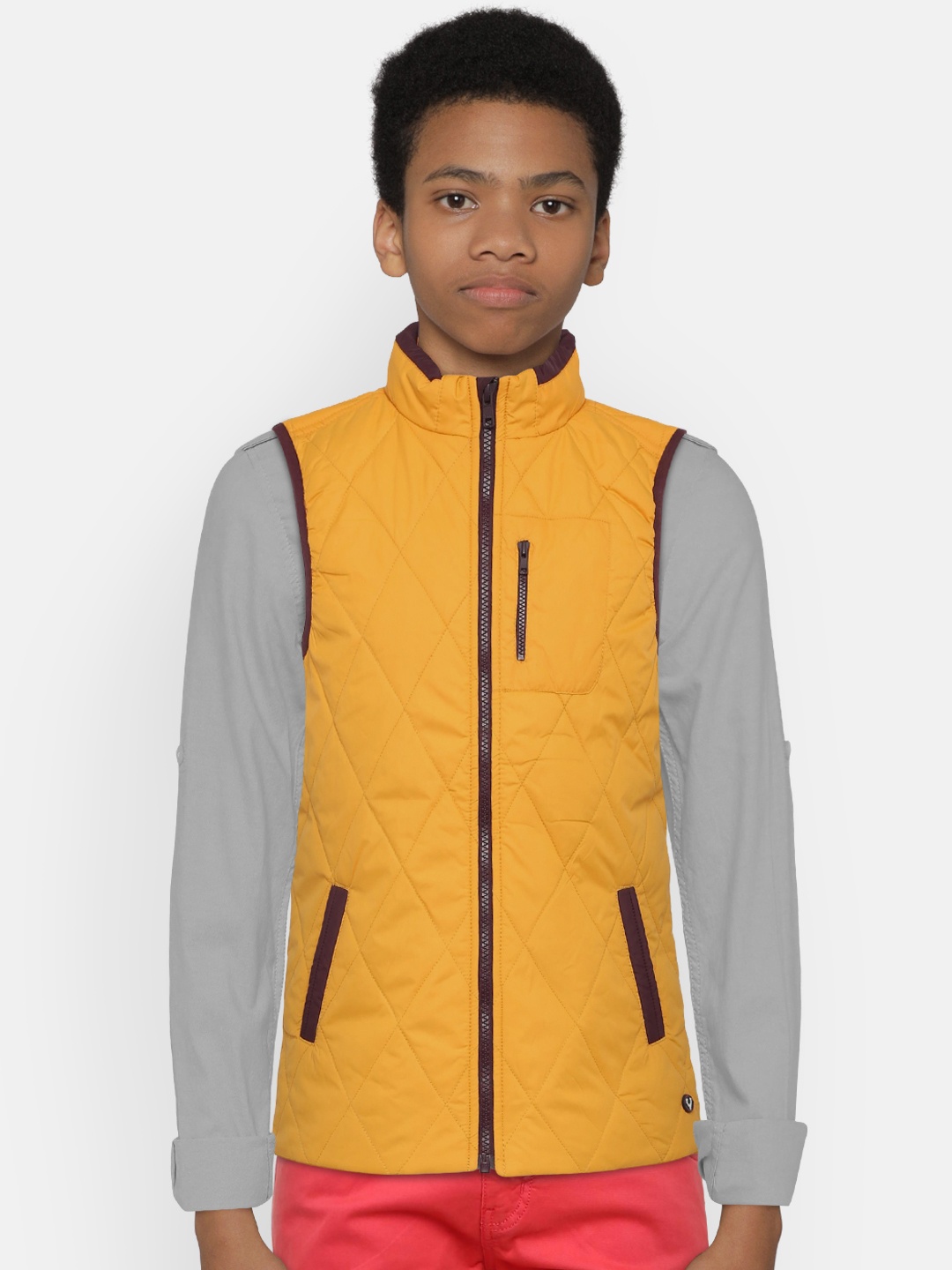 

Allen Solly Junior Boys Yellow Solid Jacket