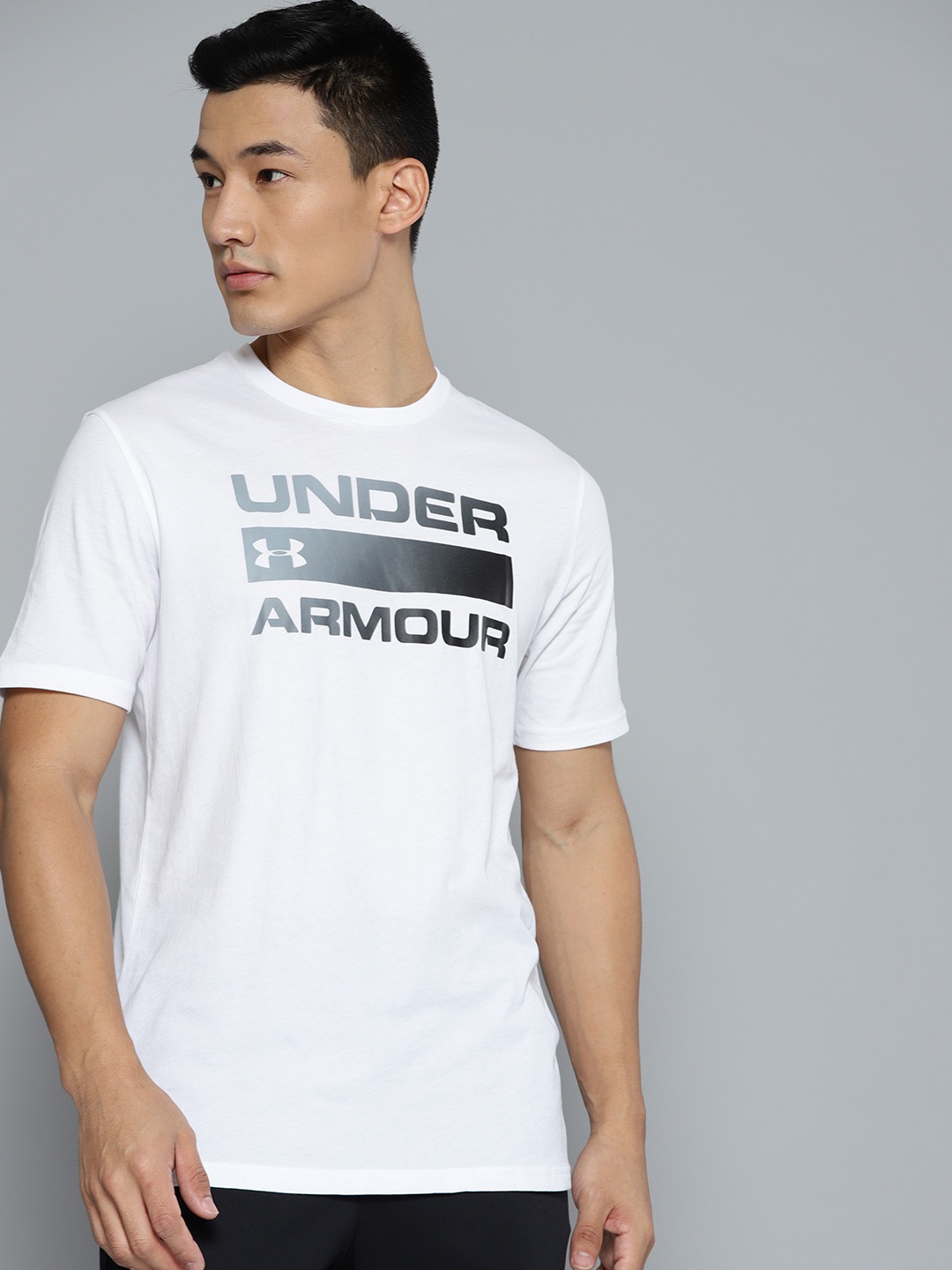 

UNDER ARMOUR Men White Team Issue Wordmark Printed T-Shirt